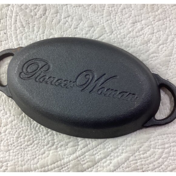Pioneer Woman Cast Iron Oval Casserole Baking Dish With Handles *Black*6”x4”*NEW - Picture 2 of 6